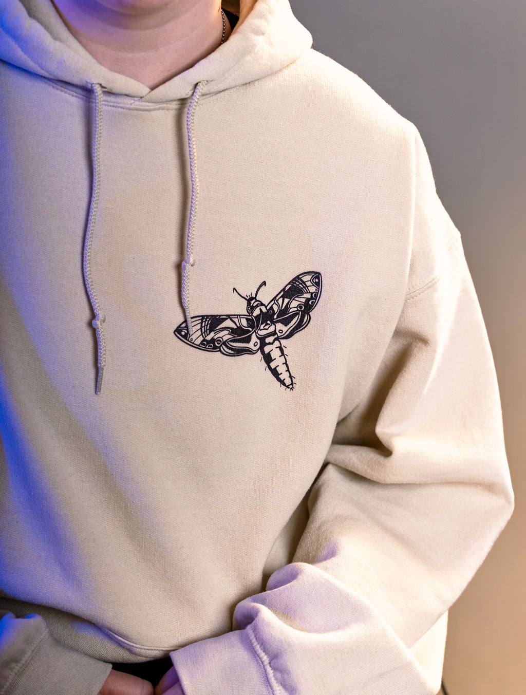 "Flutter & fade" Unisex Moth Hoodie