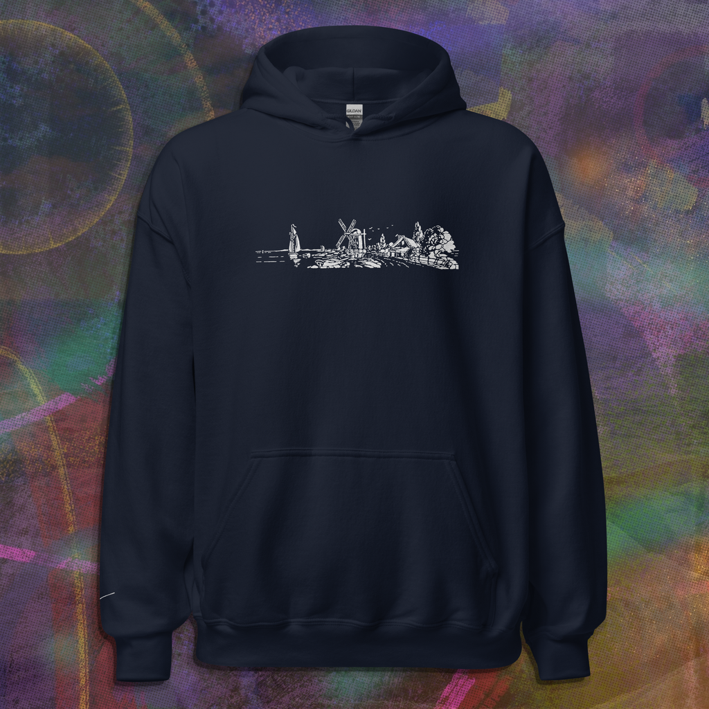 "Lighthouse luminance" Premium Embroidered Unisex Hoodie
