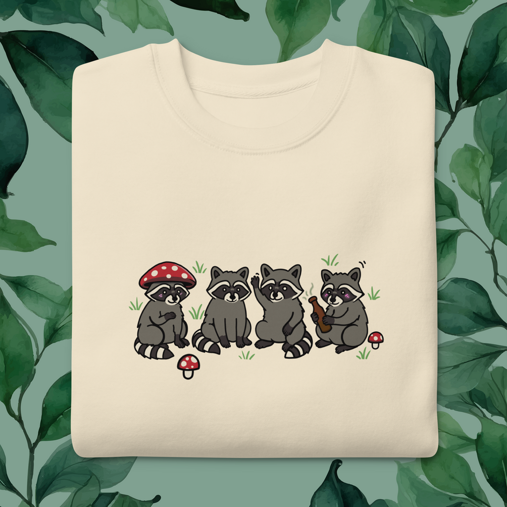 Cozy "Raccoon Friends" Unisex Sweater
