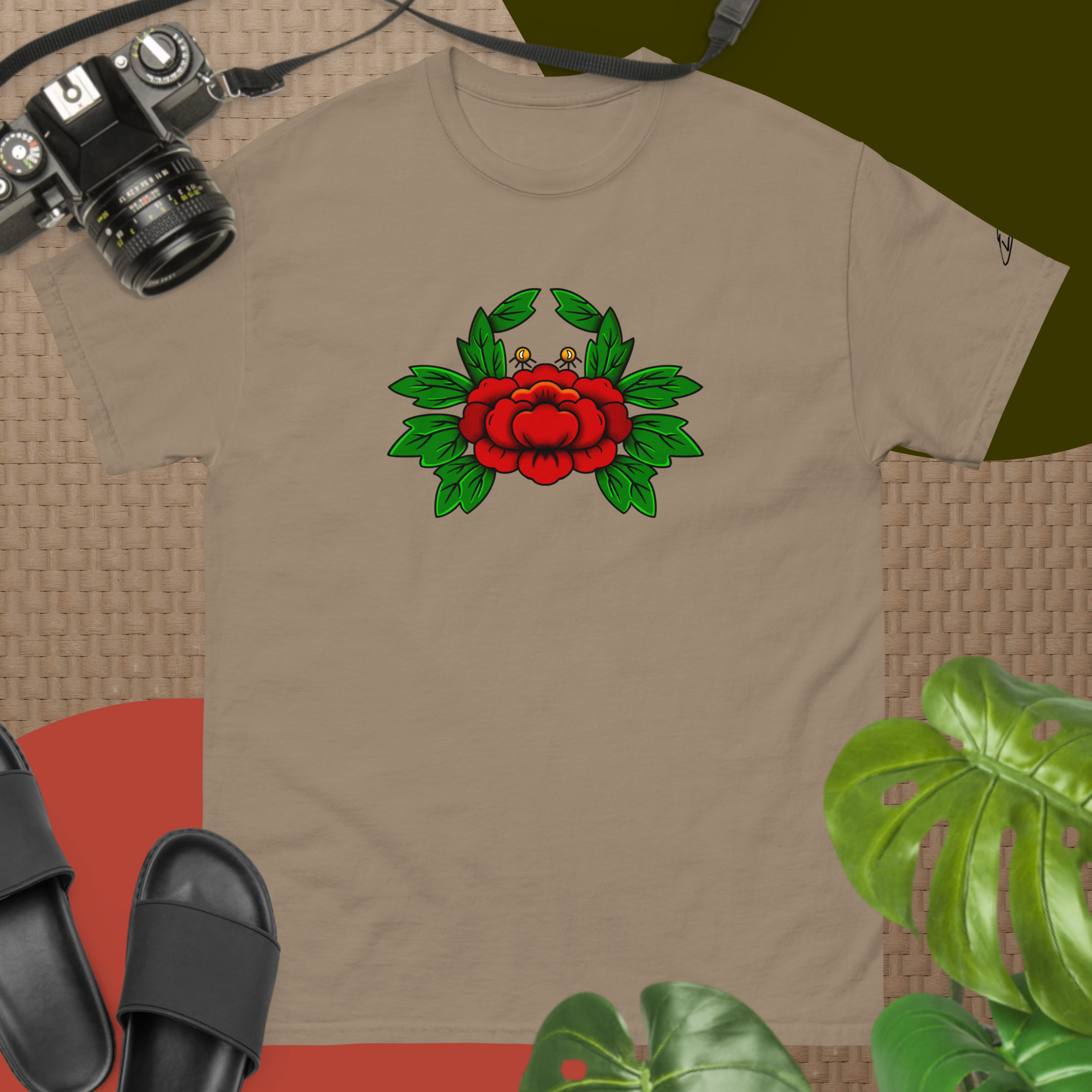 "Petals & Pincers" Crab Graphic tee
