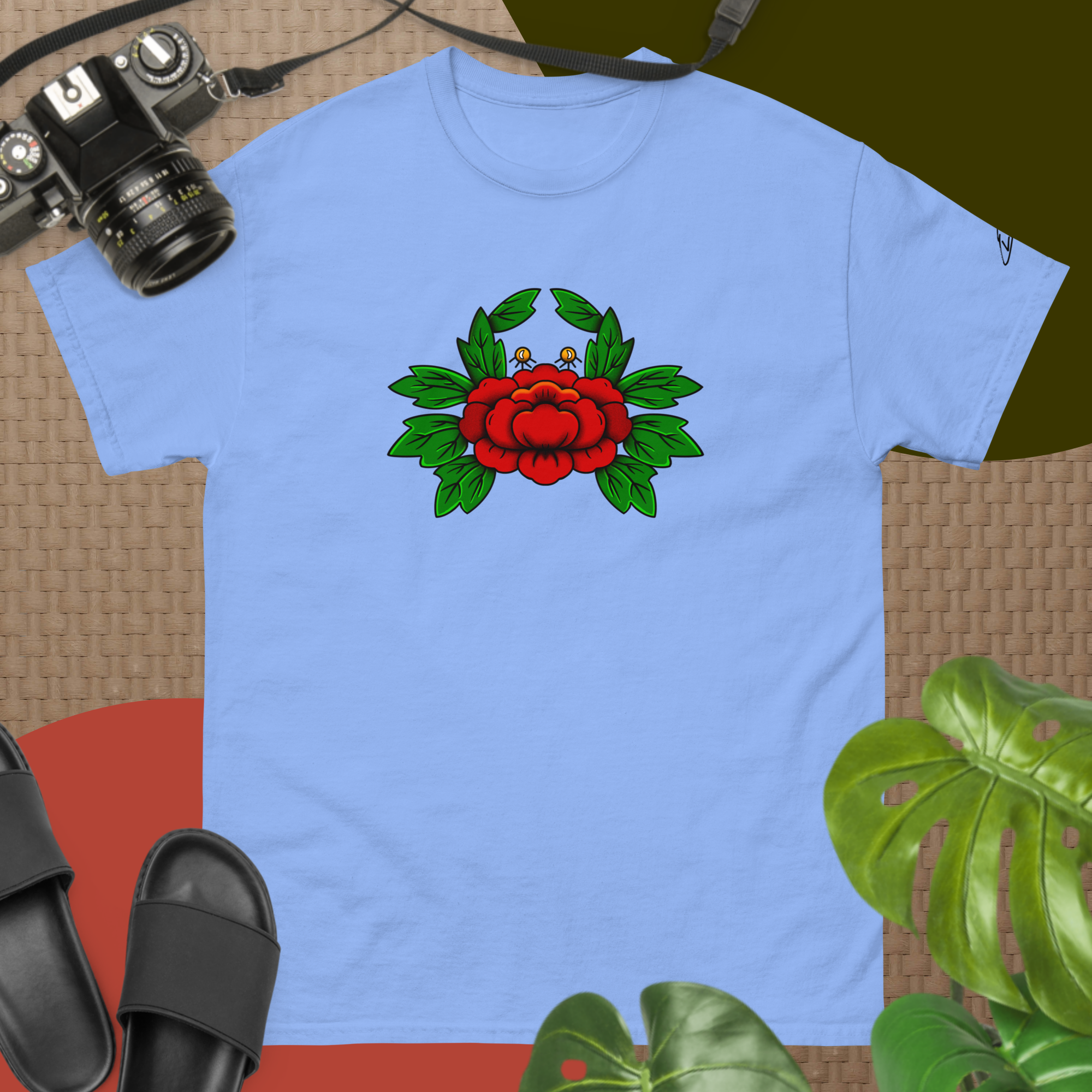 "Petals & Pincers" Crab Graphic tee