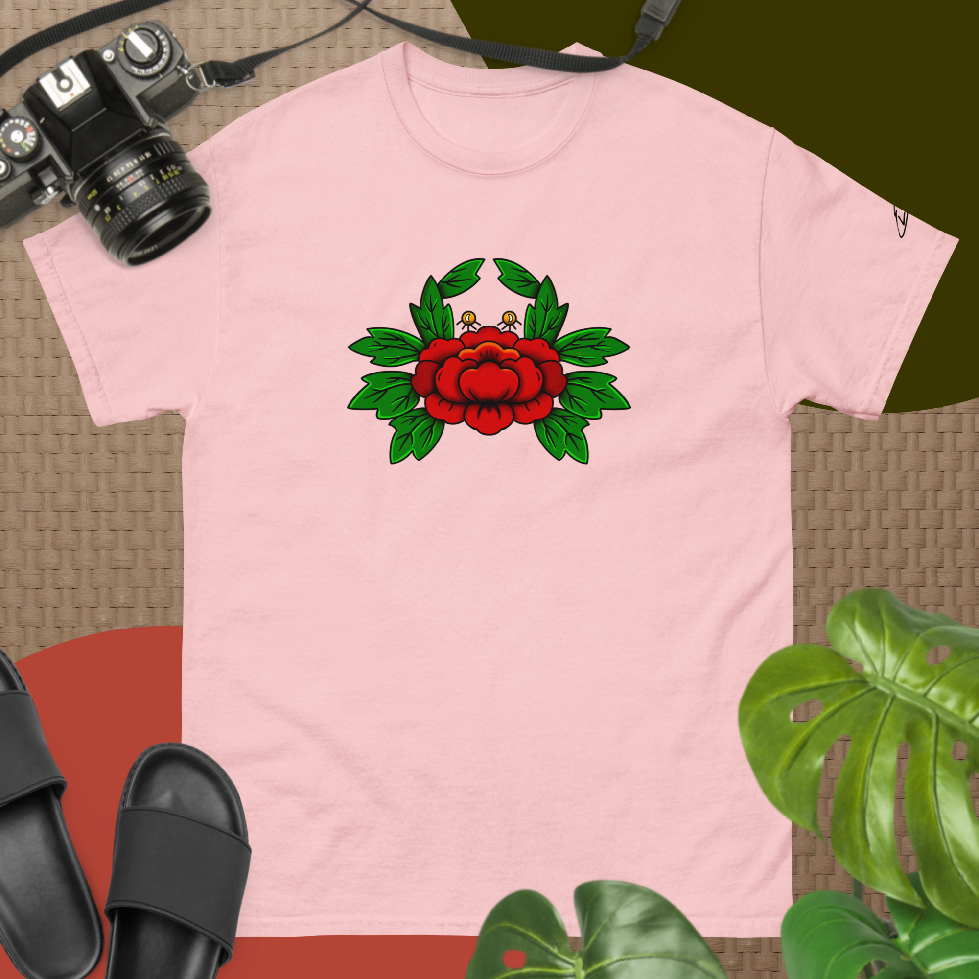 "Petals & Pincers" Crab Graphic tee