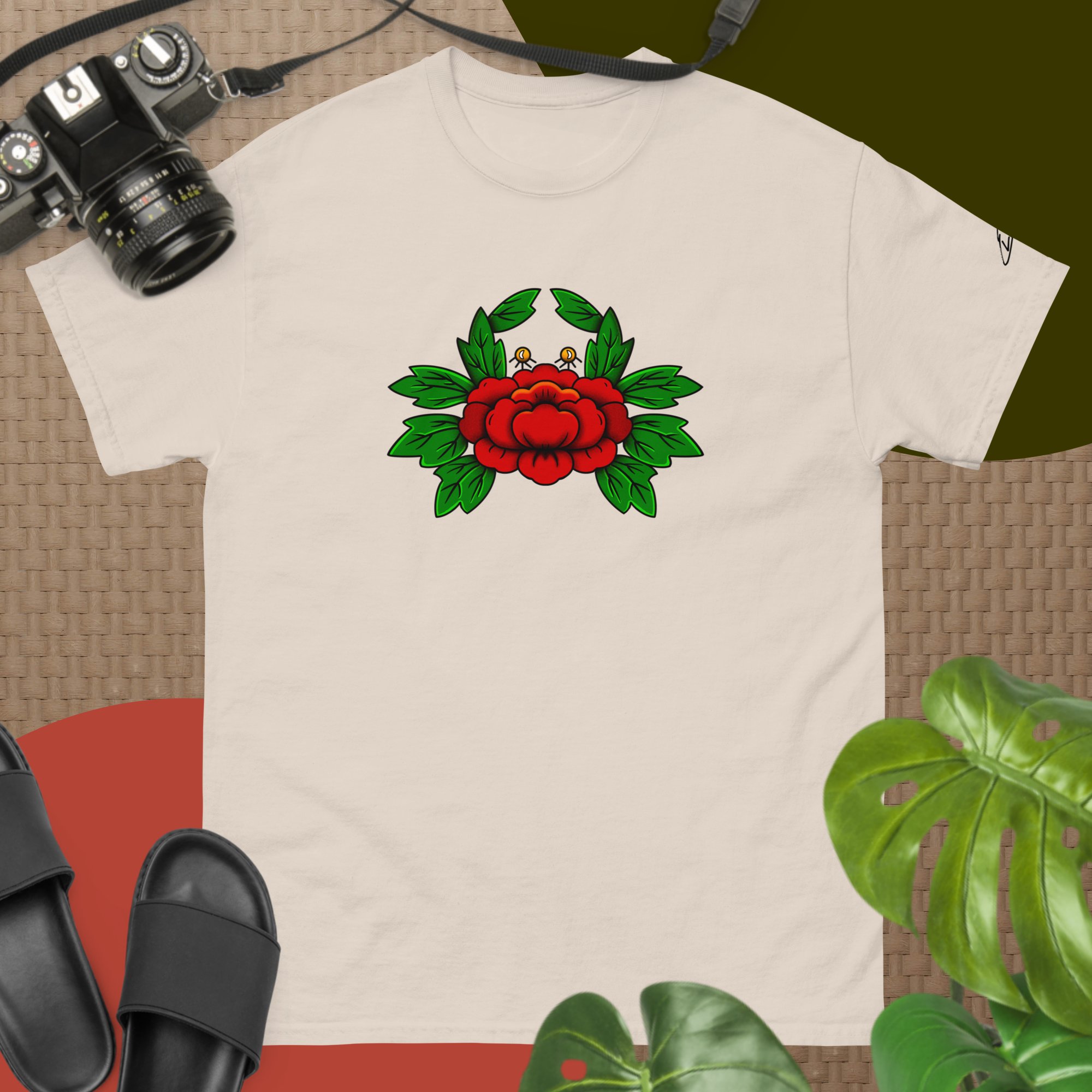 "Petals & Pincers" Crab Graphic tee