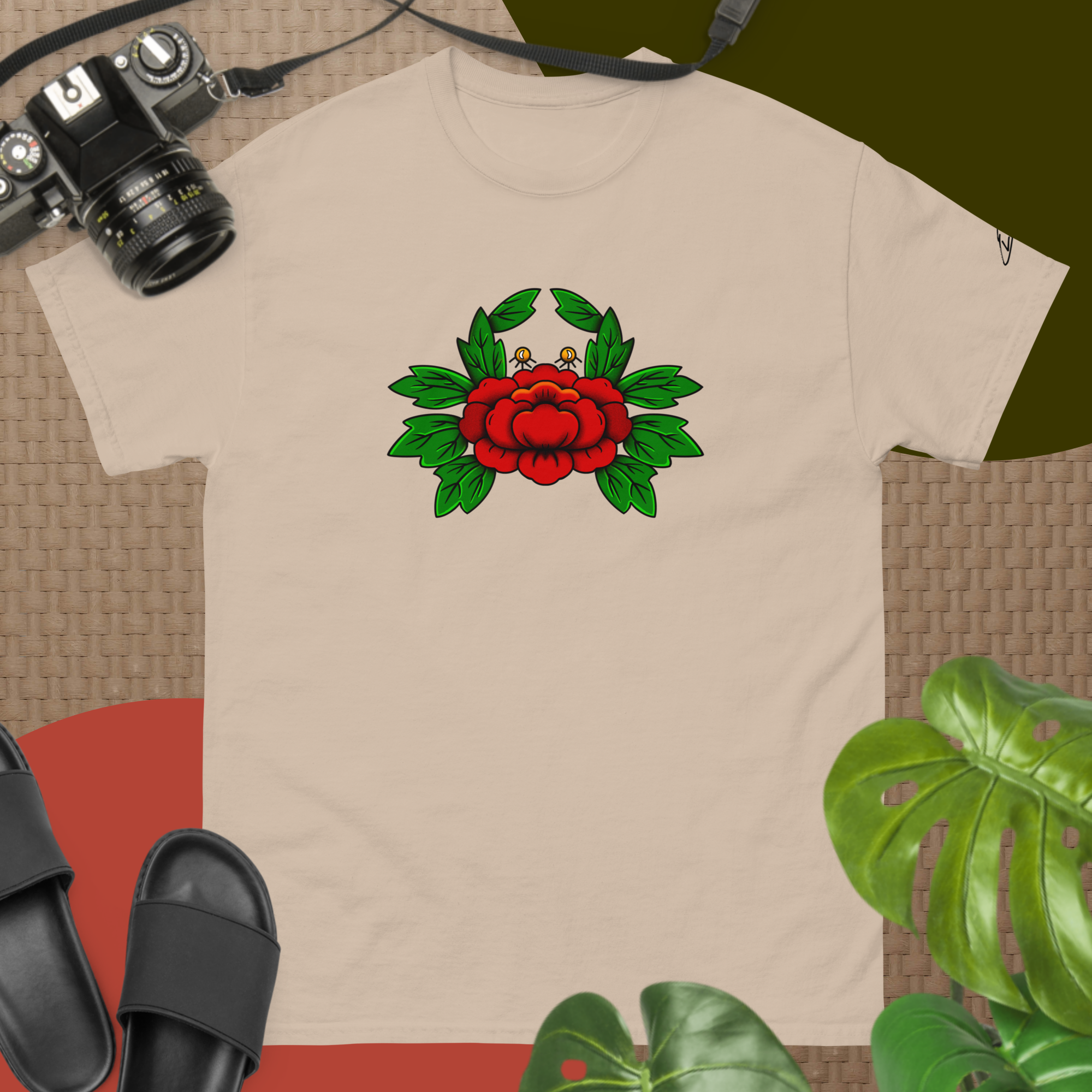 "Petals & Pincers" Crab Graphic tee