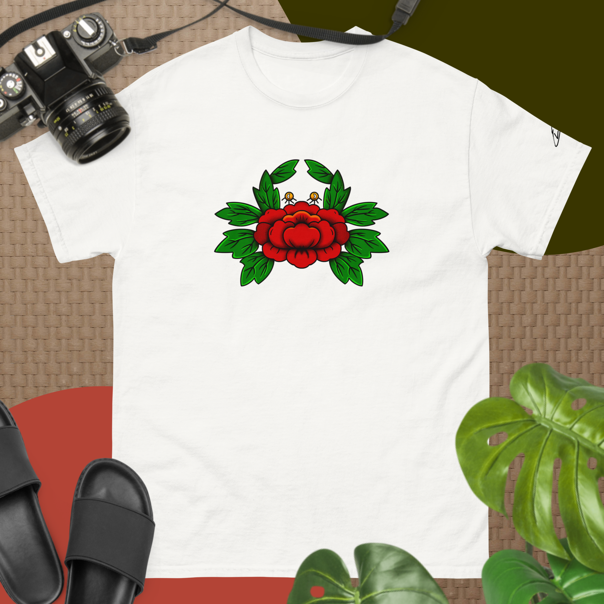 "Petals & Pincers" Crab Graphic tee
