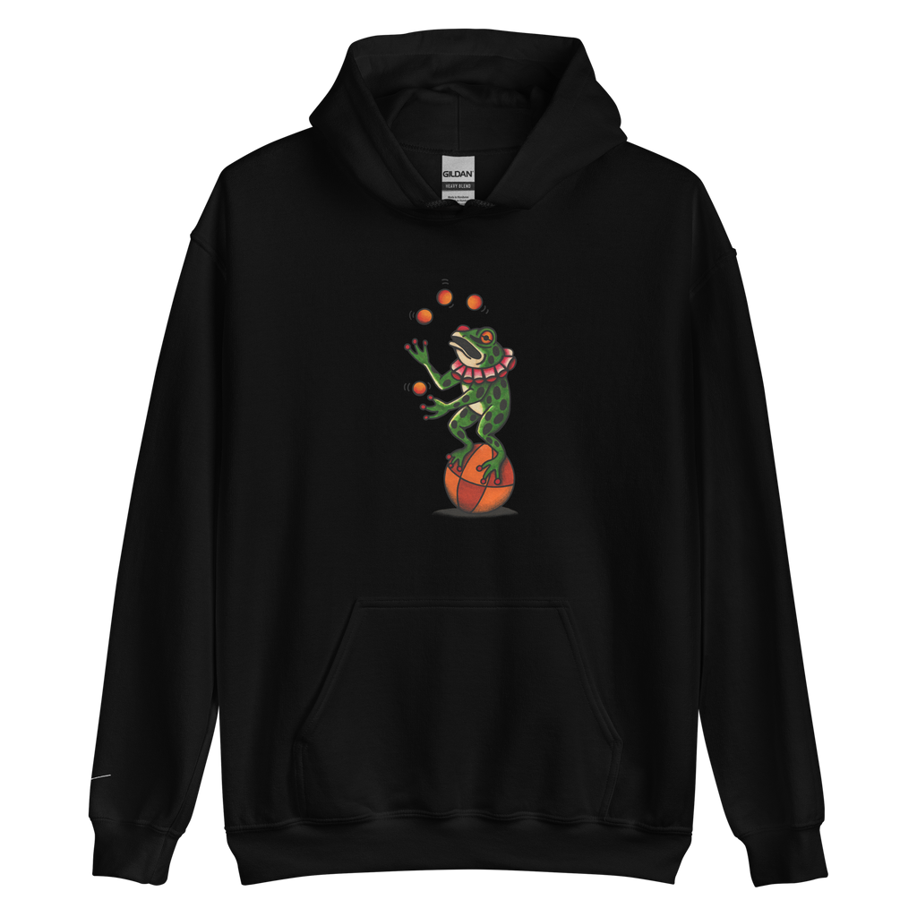 "Balancing Act" Unisex Frog Hoodie