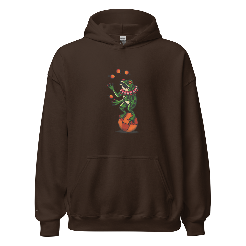 "Balancing Act" Unisex Frog Hoodie
