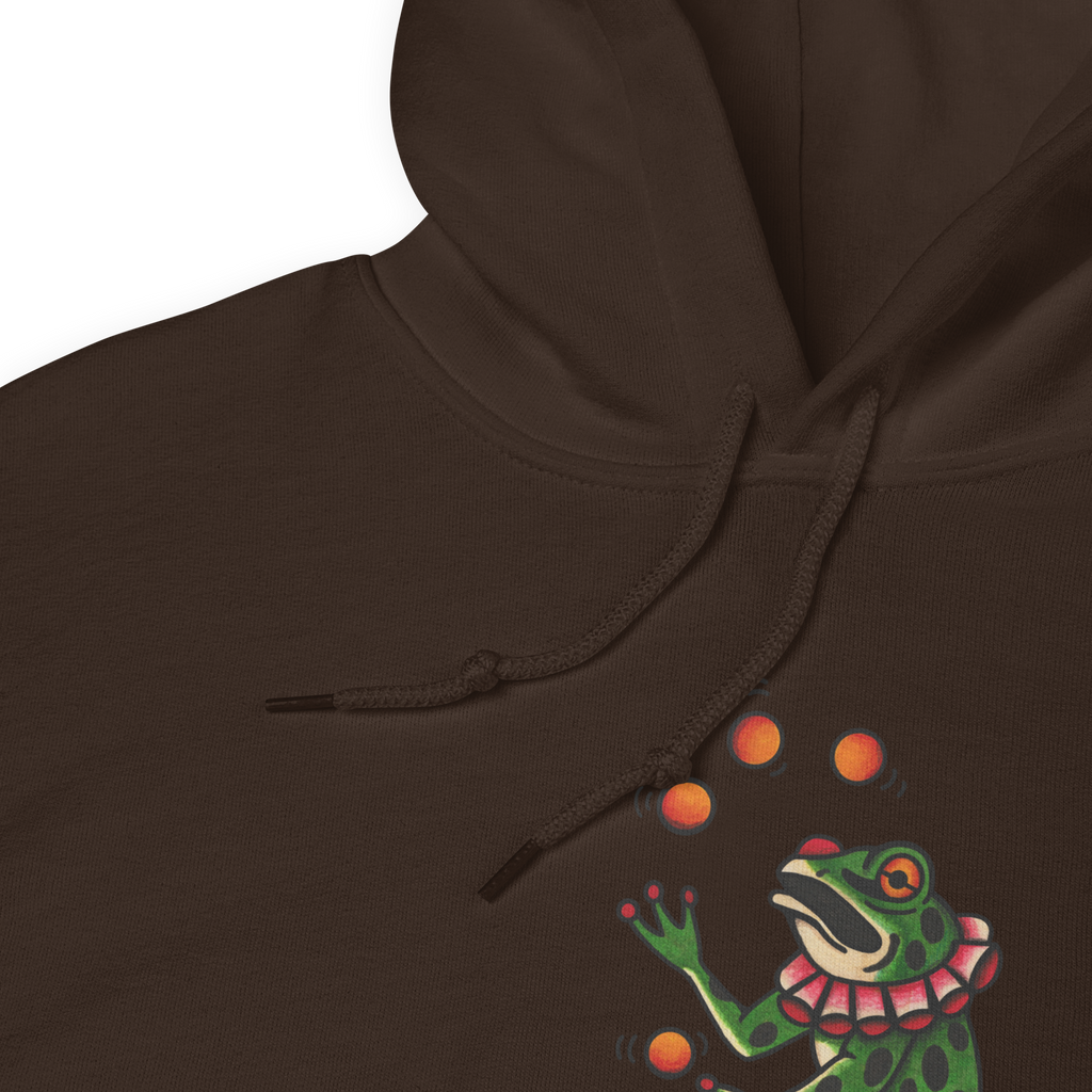 "Balancing Act" Unisex Frog Hoodie