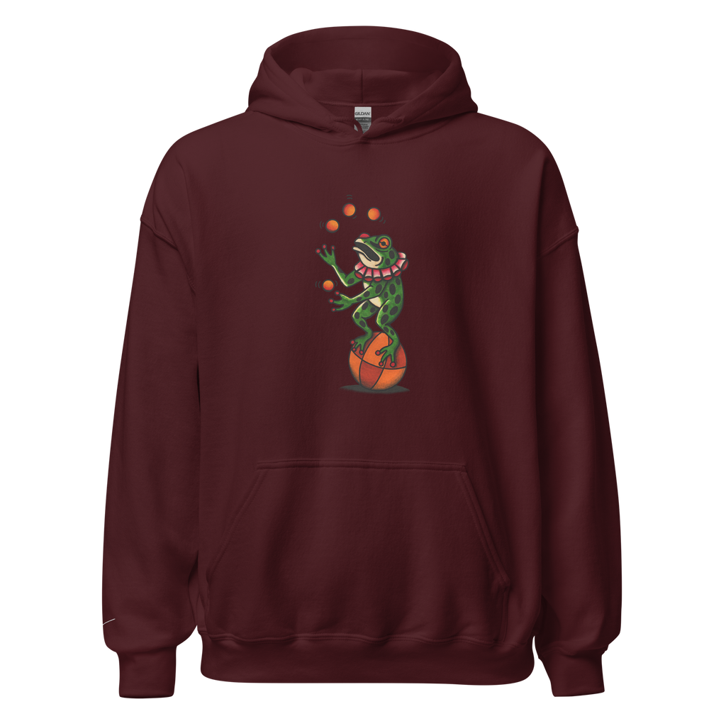 "Balancing Act" Unisex Frog Hoodie