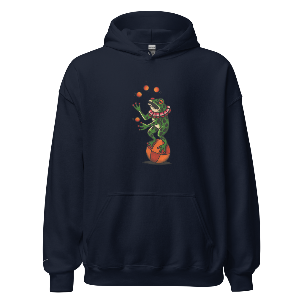 "Balancing Act" Unisex Frog Hoodie